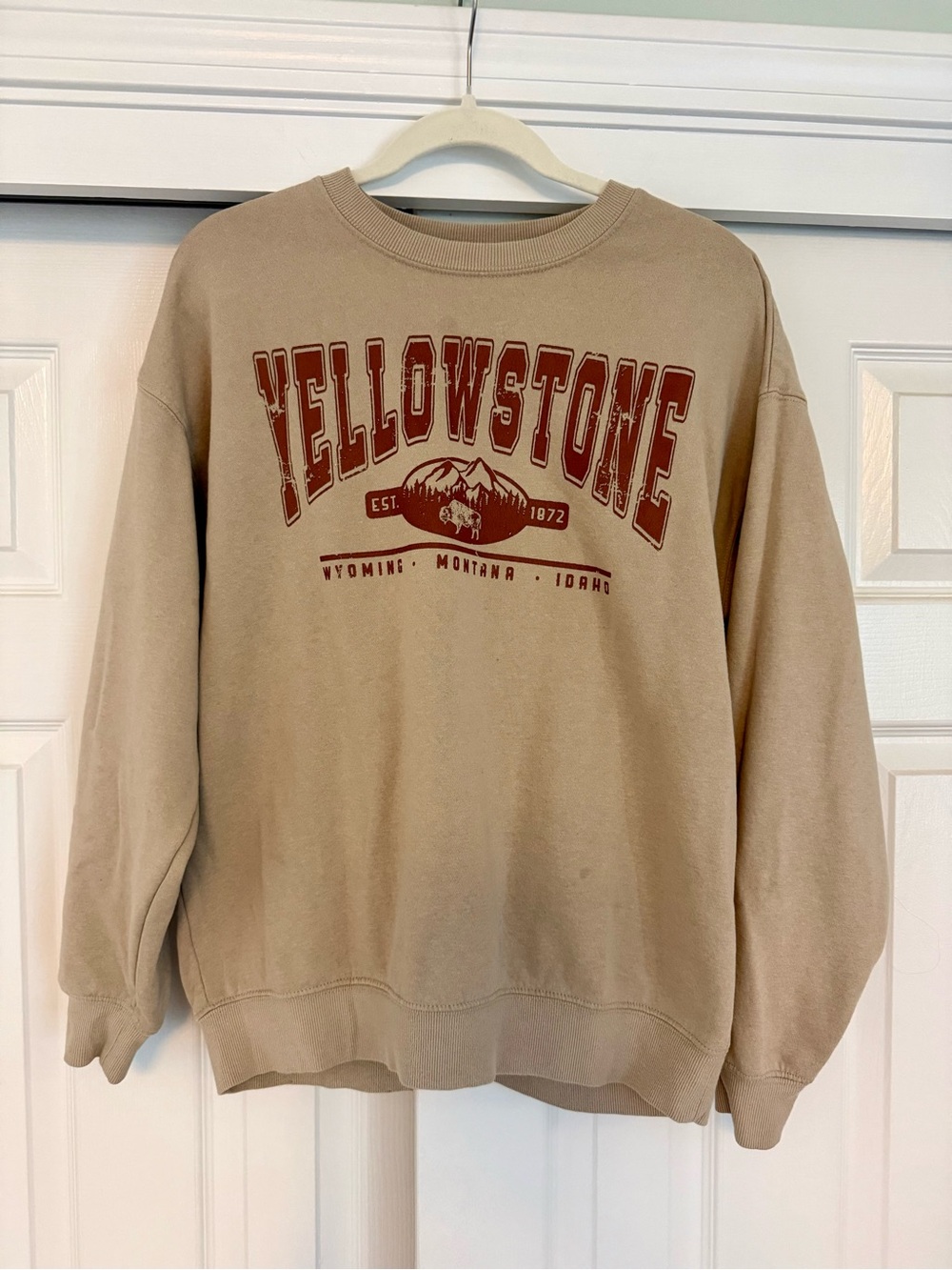 Yellowstone Graphic Crewneck Pullover - Tan